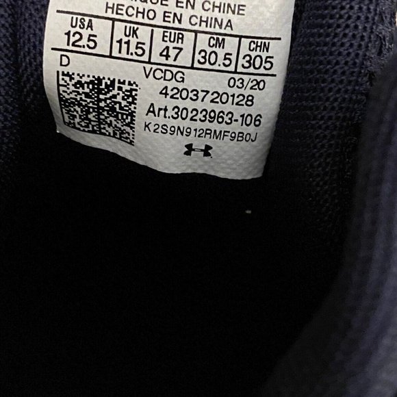 Under Armour Spotlight Mid 4D Foam Football Cleats Navy 3023963-106 Size 12.5 - Picture 6 of 8